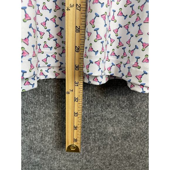 Chubbie's The Shaken Not Stirred Performance Polo Men's XL White, Pink, and Blue - Picture 12 of 13